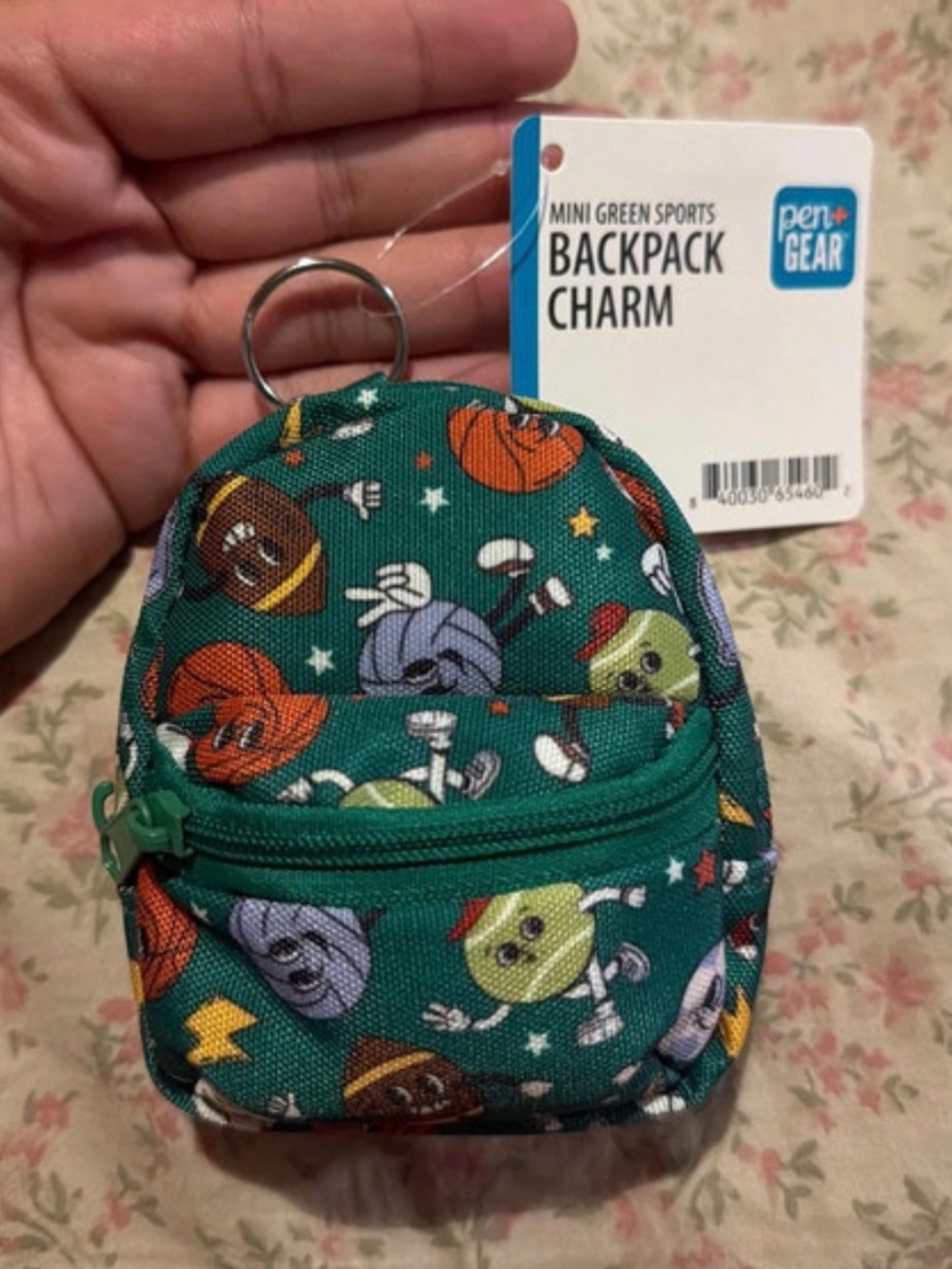 Pen+Gear Teal Mini Sports Backpack Keychain